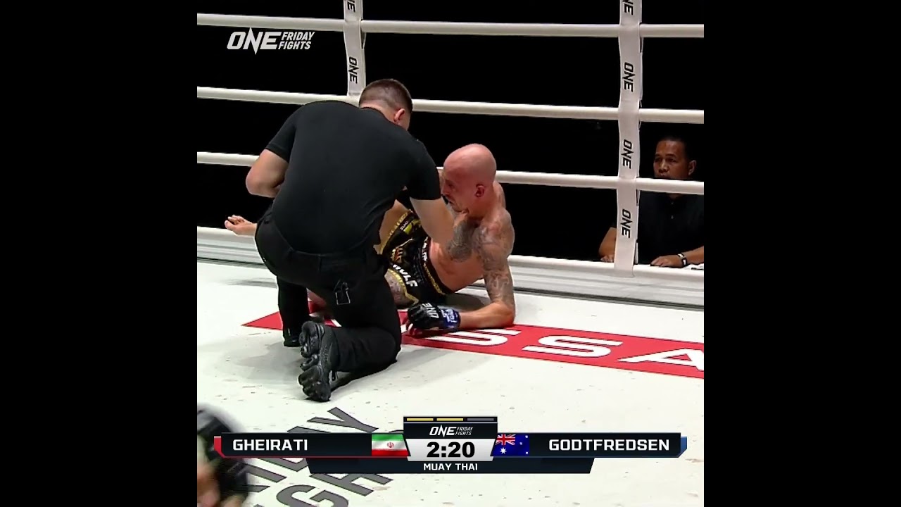 FRONT KICK KO  Parham Gheirati moves to 4 0 in ONE in our main event!